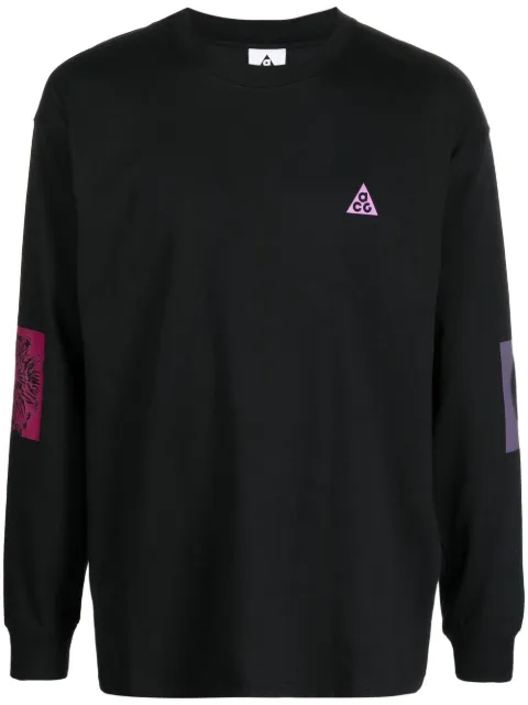 Nike logo-print crew-neck jumper Black DX9452