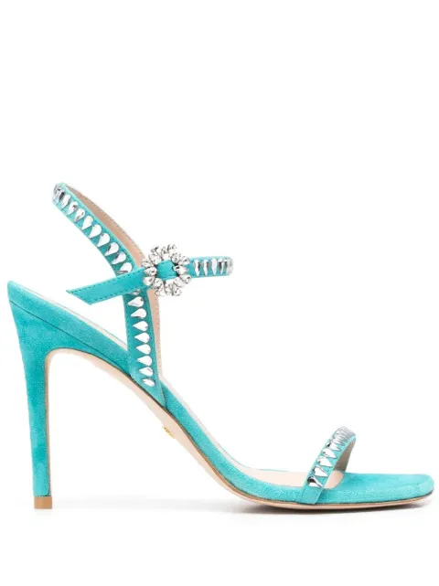 Stuart Weitzman embellished open-toe sandals Blue SD561
