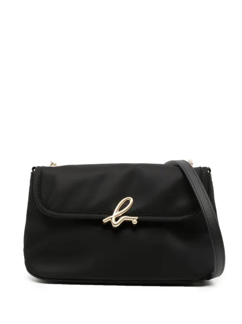 agnès b. logo-plaque detail crossbody bag Black O918VN01