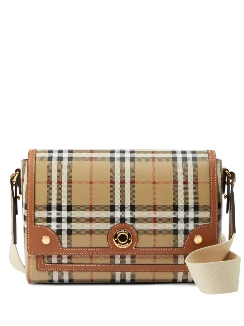 Burberry Note check crossbody bag Brown 8066226