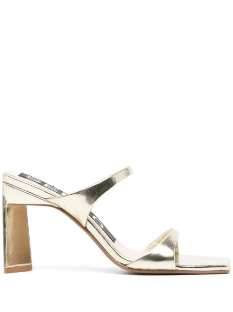 Senso Valeria 70mm metallic leather mules Gold VALERIA
