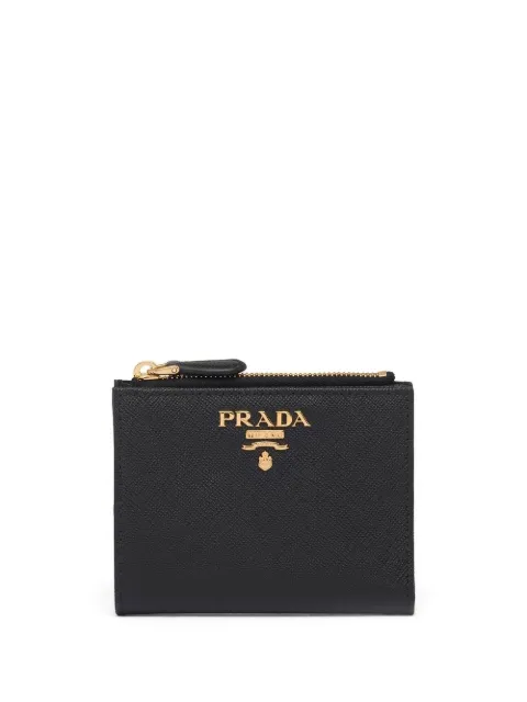 Prada small saffiano leather wallet Black 1ML050ZLP
