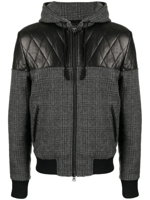 Private Stock panelled-design hooded jacket Grey PS08ADX13B