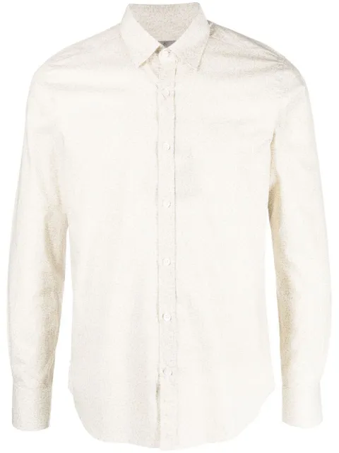 Canali plain button-down shirt Neutrals LX77GL02895