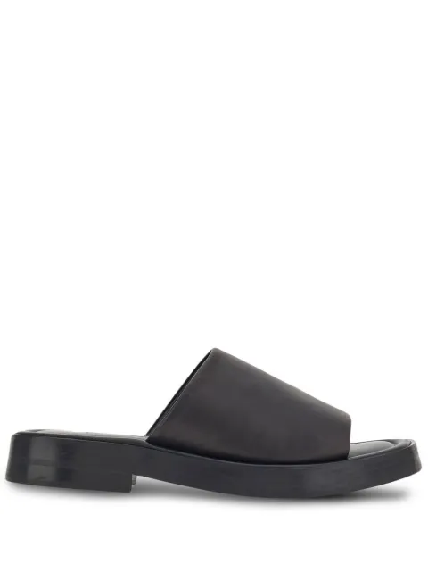 Ferragamo crossover-strap leather slides Black 760634