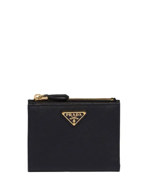 Prada triangle-logo Saffiano leather wallet Black 1ML050QHH