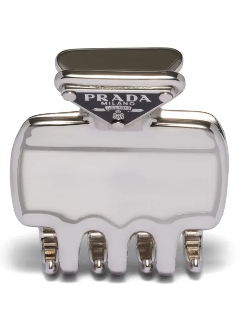 Prada triangle-logo hair clip Silver 1IF0872BA6