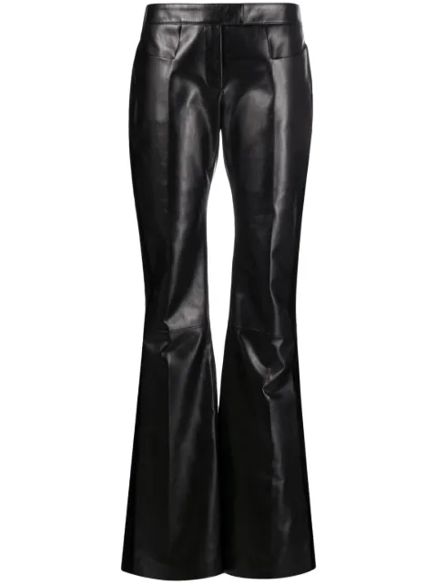 TOM FORD flared leather trousers Black PAL742LET016