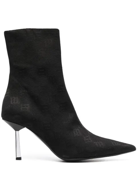 MISBHV monogram pointed-toe boots Black 122BW926