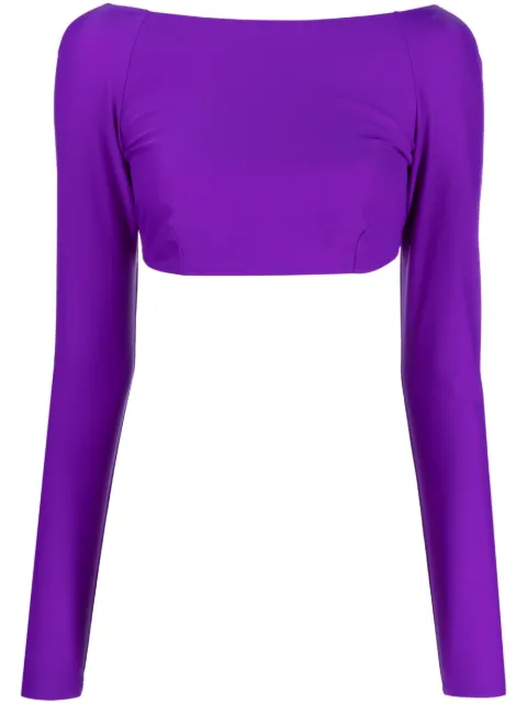 PUCCI Iride-print cropped top Purple 3EJM463E643