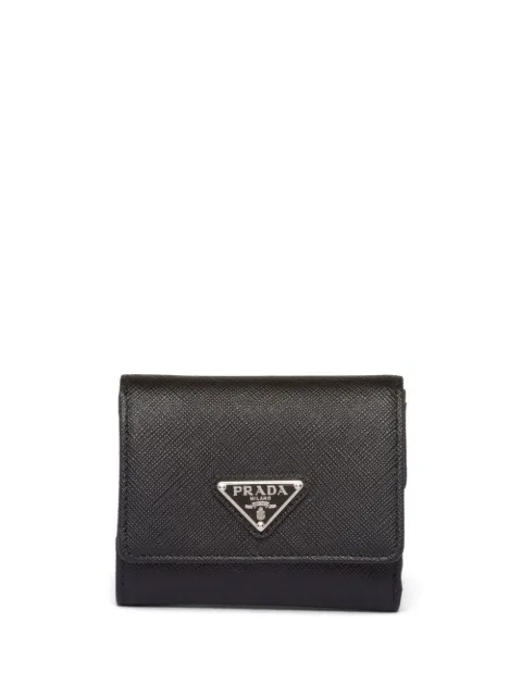 Prada small Saffiano leather wallet Black 1MH043QHH