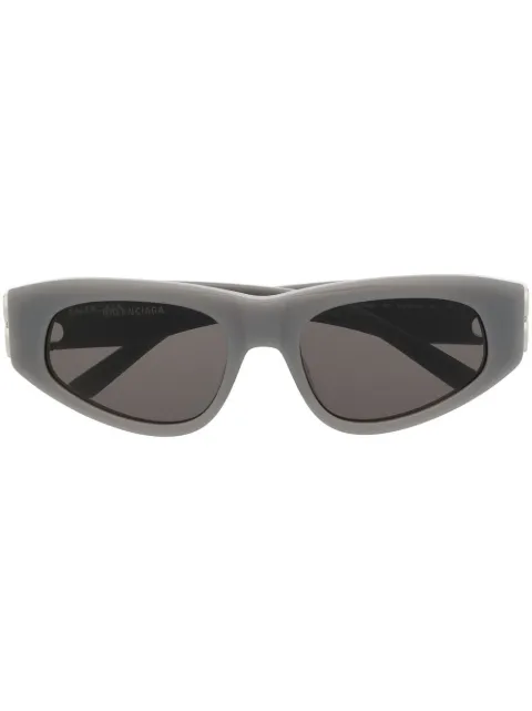 Balenciaga Eyewear logo-plaque biker sunglasses Grey BB0095S015