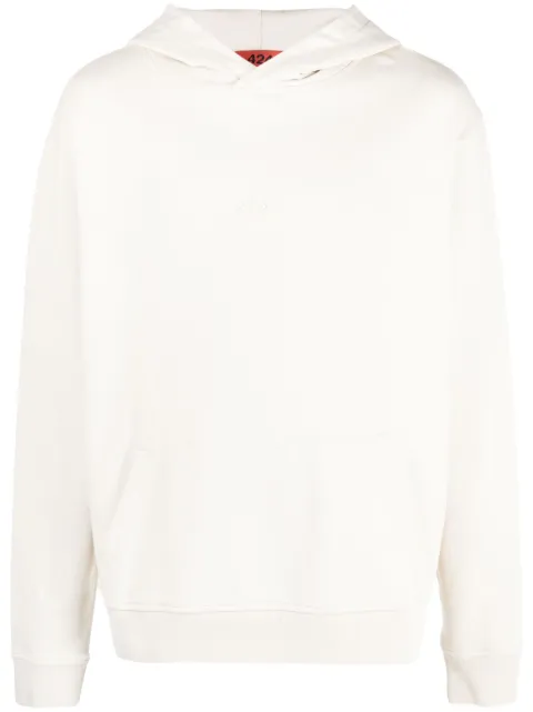 424 debossed-logo cotton hoodie Neutrals 34424M312236031