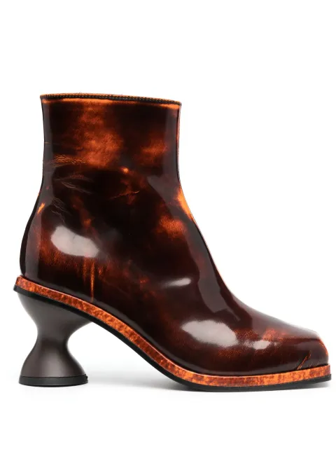 Eckhaus Latta sculpted-heel boots Brown FEKLWTDBS8510F