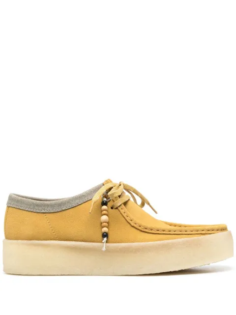Clarks Originals wooden-beads suede boat shoes Yellow 26170044