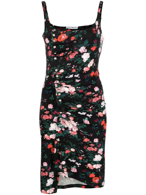 Rabanne floral-print sleeveless mini dress Black 23PJRO523VI0322