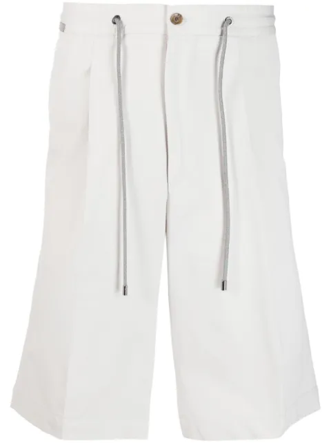 Corneliani drawstring-waist chino shorts Neutrals 914L203114105