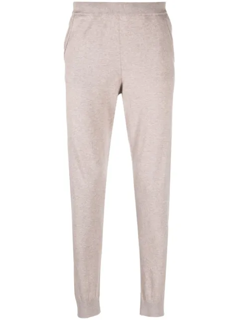 Corneliani skinny knitted track pants Neutrals 91M5773125124