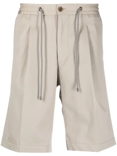 Corneliani drawstring-waist chino shorts Neutrals 914L203114105