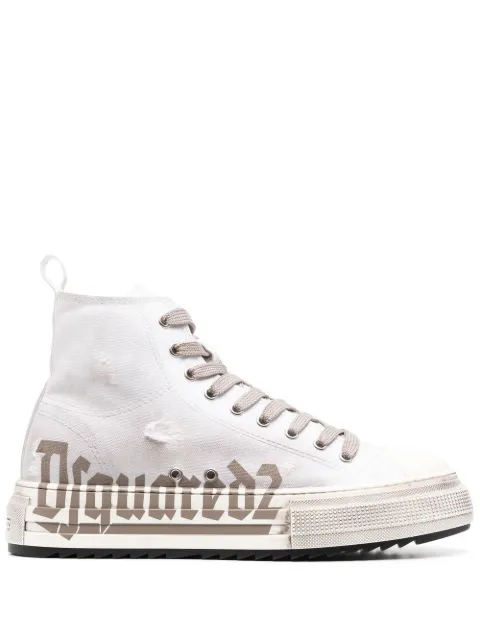 DSQUARED2 logo-print high-top sneakers White SNM029325406367