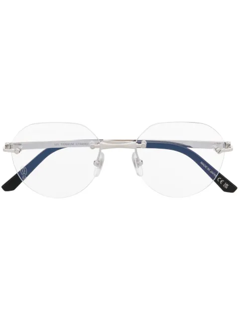 Cartier Eyewear frameless two-tone glasses Silver CT0408O