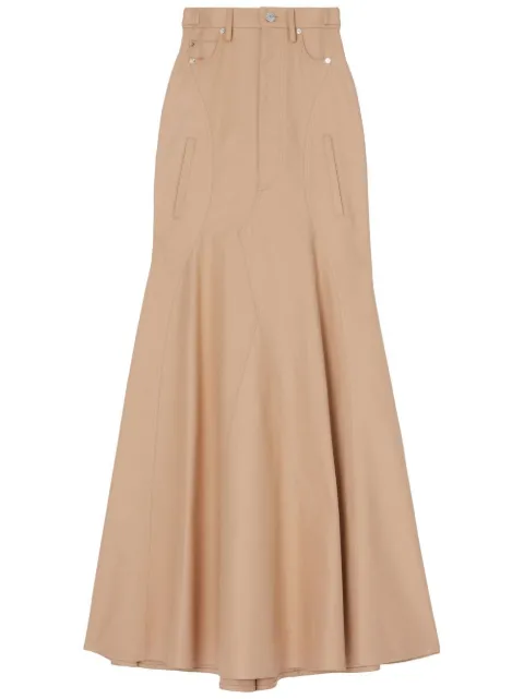 Burberry Gabardine cotton full skirt Neutrals 8072129
