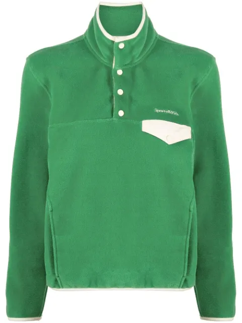 Sporty & Rich funnel neck long-sleeved jumper Green QZ741VE