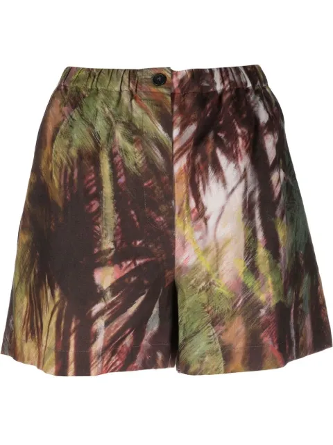 Alanui tropical-print shorts Green LWCB005S23FAB0018484