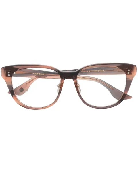 Dita Eyewear monochromatic-ombré-effect glasses Brown DTX715