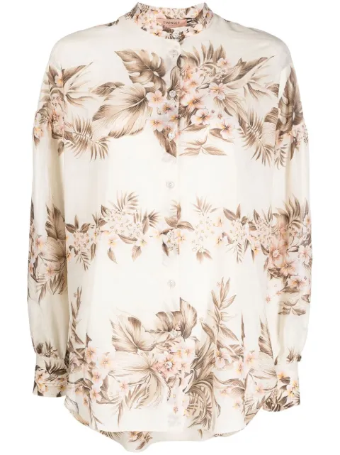 TWINSET floral print shirt Neutrals 231TT2454