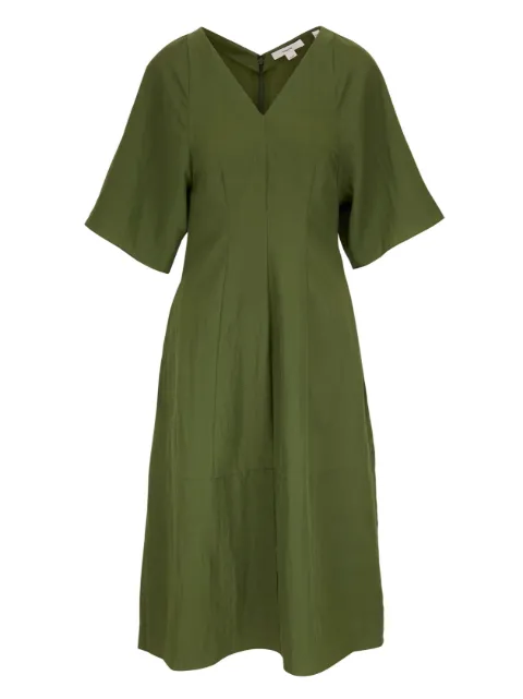 Vince short-sleeve V-neck dress Green V936651494351HRB