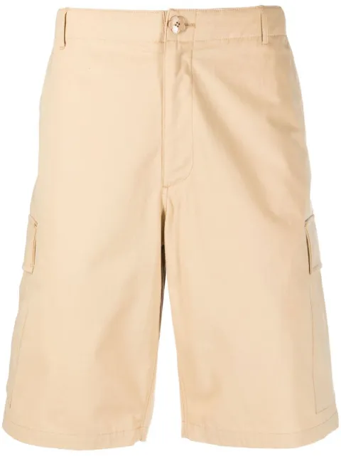 Kenzo logo-patch cotton cargo shorts Neutrals FD55SH2359RO
