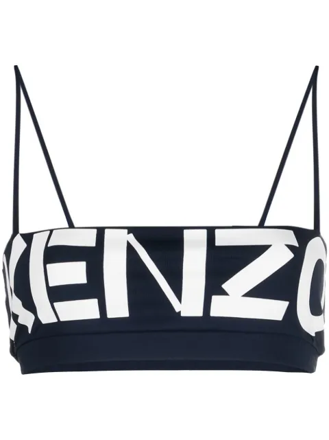 Kenzo logo bralette top Blue FD52TO7004SN