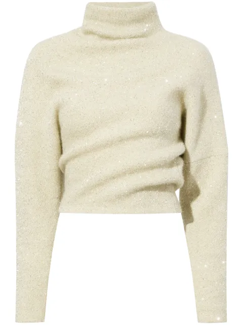 Proenza Schouler twisted sequin-embellished jumper Neutrals R2347103KY302