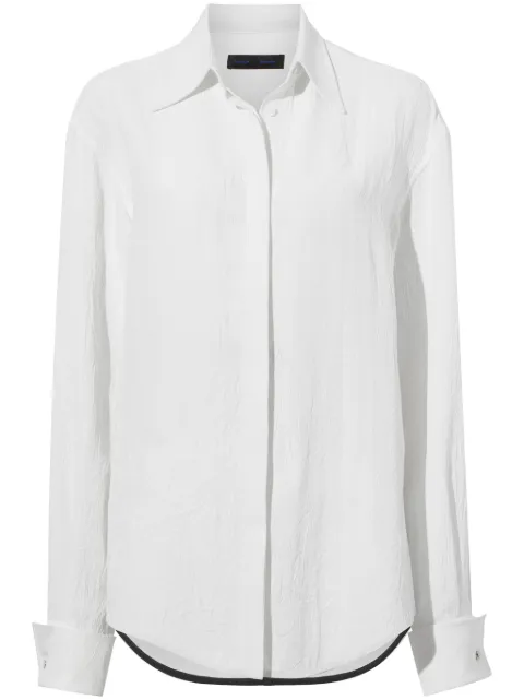 Proenza Schouler crinkled satin-finish shirt White R2344000BY274S