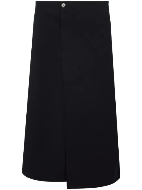 Proenza Schouler asymmetric twill wrap skirt Black R2345001AW129