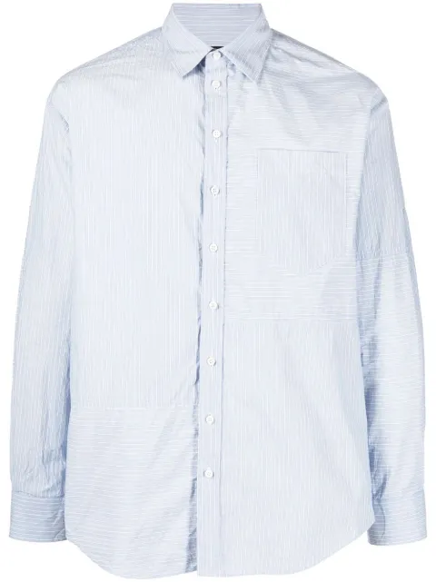 DSQUARED2 stripe-pattern cotton shirt Blue S74DM0732S60590