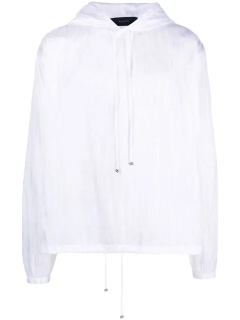 AMIRI all-over logo print hoodie White SS23MOS043