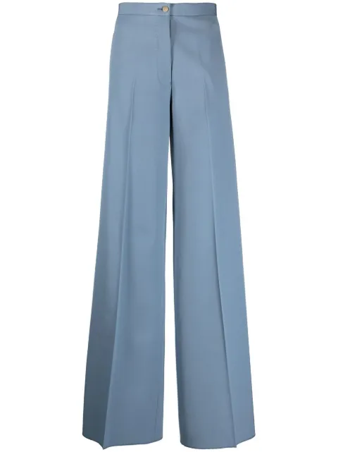 Giuliva Heritage high-waisted wide-leg trousers Blue THELEILATROUSERS