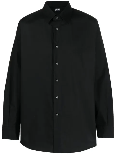 Diesel embroidered-logo detail shirt Black A089370PCAL