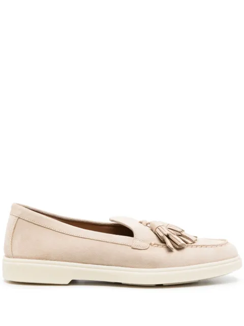 Santoni tassel-detail suede loafers Neutrals WUYA58744TISNPYL