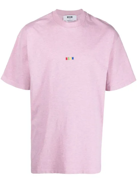 MSGM embroidered-logo cotton T-shirt 3440MM16023700512