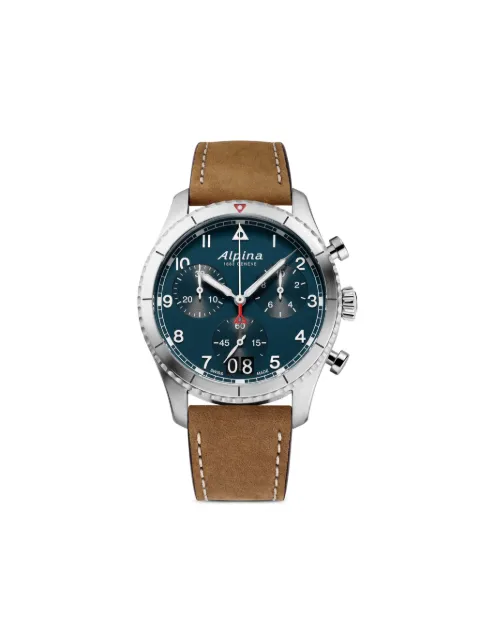 Alpina Startimer Pilot Quartz Chronograph Big Date 41mm Blue AL372NW4S26