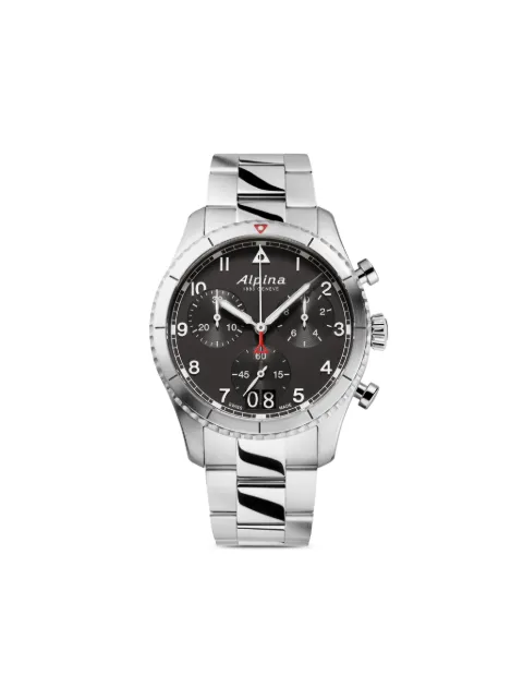 Alpina Startimer Pilot Quartz Chronograph Big Date 41mm Black AL372BW4S26B