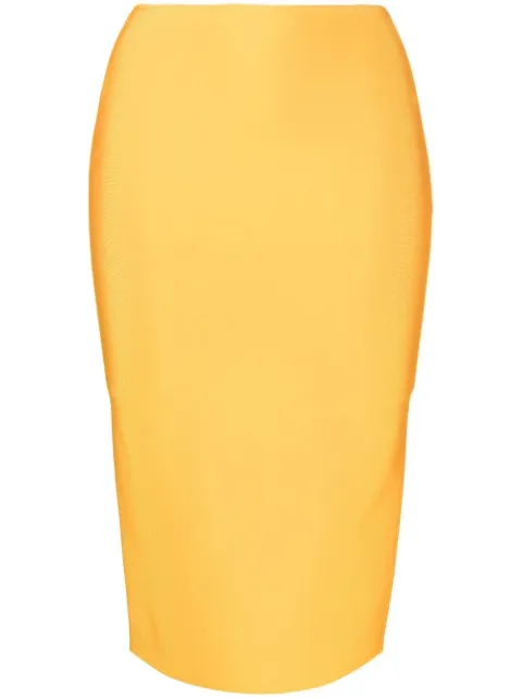 Herve L. Leroux bandage pencil skirt Yellow 111442YELLOW
