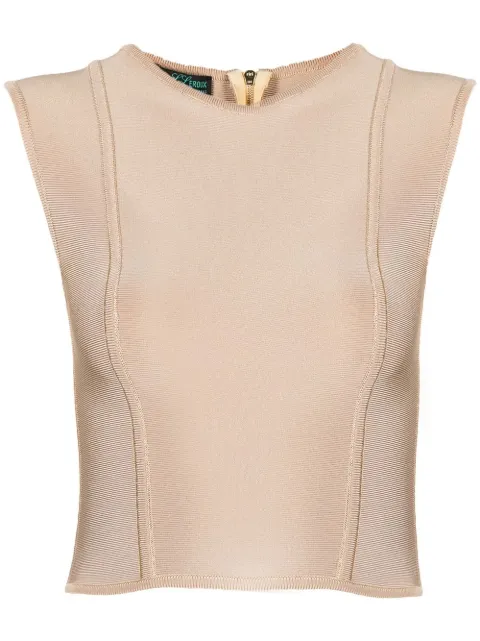 Herve L. Leroux bandage-style cropped top Neutrals 122195nude