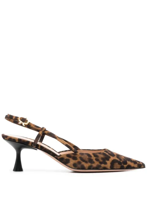 Gianvito Rossi 55mm Ascent slingback pumps Neutrals G9533255LACCMD