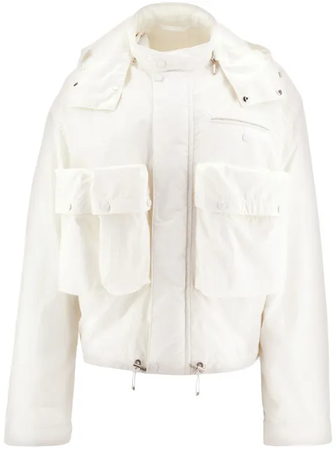 Ferragamo detachable-hood jacket White 761215