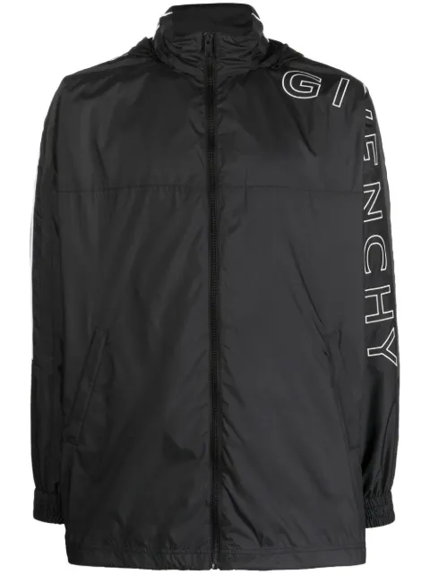 Givenchy long-sleeve logo-print jacket Black BM011R14DG001