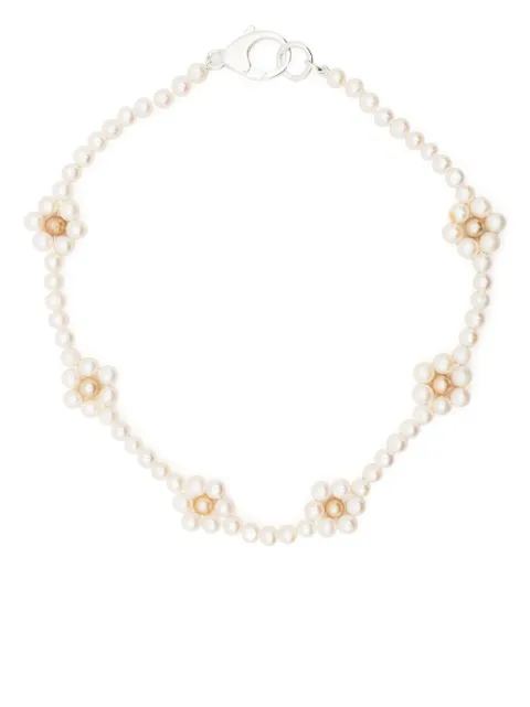 Hatton Labs faux-flower pearl necklace White HLE35901C18